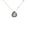 Colgante con diamantes blancos y negros - 1054