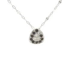 Colgante con diamantes blancos y negros - 1054