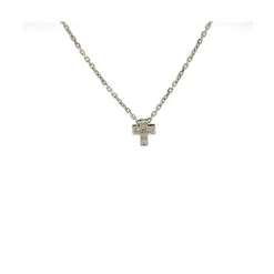 Colgante cruz con diamantes