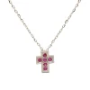 Colgante en forma de cruz con rubíes - 1138
