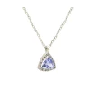 Colgante triangular de tanzanita y diamantes