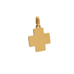 Cruz cuadrada de Oro Amarillo