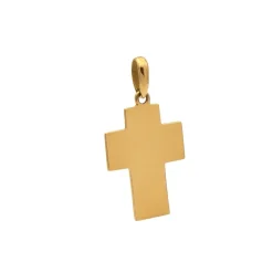 Cruz lisa de Oro Rosa