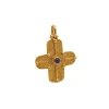 Cruz Oro Amarillo con Zafiro