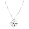Gargantilla de diseño exclusivo con diamantes blancos y negros