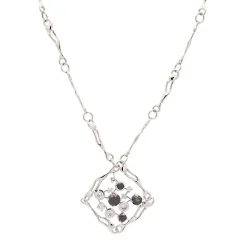 Gargantilla de diseño exclusivo con diamantes blancos y negros