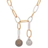 Gargantilla de oro bicolor con diamantes