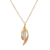 Gargantilla de oro rosa y blanco con diamantes