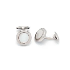 Gemelos de plata y nácar