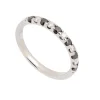 Media alianza de oro blanco y diamantes - 1120