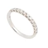 Media alianza fina de oro blanco y diamantes - 1090
