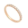 Media alianza fina de oro rosa y diamantes - 1090