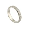 Original alianza rayada en oro blanco - 0995