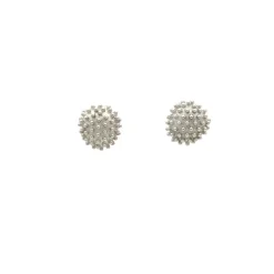 Pendientes Cactus de oro blanco - 0976