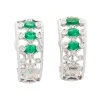 Pendientes calados con esmeraldas y diamantes