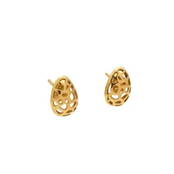 Pendientes calados de oro amarillo