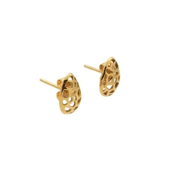 Pendientes calados de oro amarillo