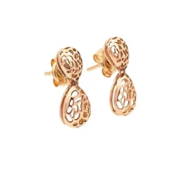 Pendientes calados en oro - 1281