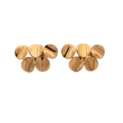 Pendientes cinco círculos de oro