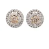 Pendientes circulares con diamantes bicolor