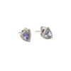 Pendientes con tanzanita triangular y diamante