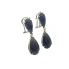 Pendientes con zafiro y diamantes