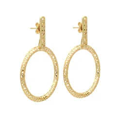 Pendientes criollas caladas grandes - 1021