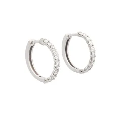 Pendientes criollas con diamantes
