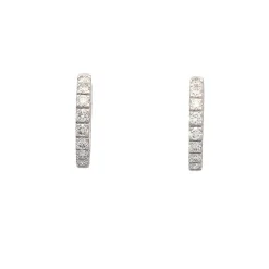 Pendientes criollas pequeñas con diamantes