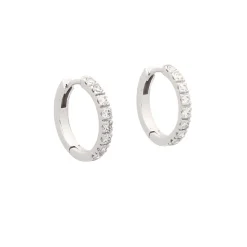 Pendientes criollas pequeñas con diamantes