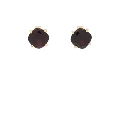 Pendientes cuadrados de oro amarillo y granates