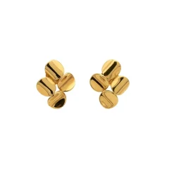 Pendientes cuatro círculos de oro