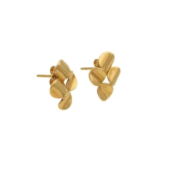 Pendientes cuatro círculos de oro