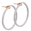 Pendientes de aro grande con diamantes