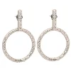 Pendientes de aros calados con diamantes - 1048
