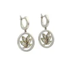 Pendientes de diamantes blancos y amarillos