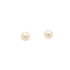 Pendientes de niña en oro amarillo y perla