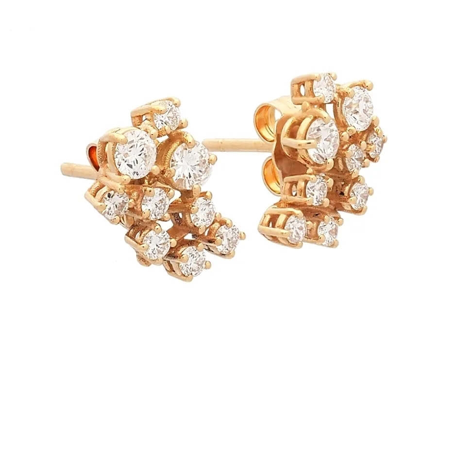 Pendientes de oro amarillo y diamantes