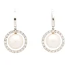 Pendientes de oro blanco, perlas cultivadas y diamantes