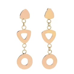 Pendientes de oro con formas geométricas