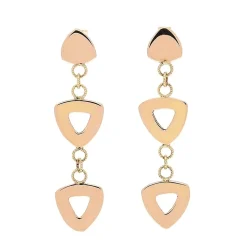 Pendientes de oro con formas geométricas