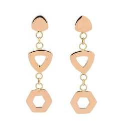 Pendientes de oro con formas geométricas