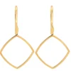 Pendientes de oro en forma de rombo