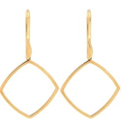Pendientes de oro en forma de rombo
