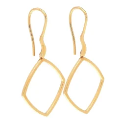 Pendientes de oro en forma de rombo