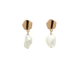 Pendientes de oro rosa y perlas cultivadas - 0372