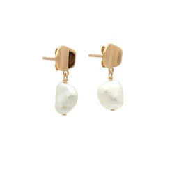 Pendientes de oro rosa y perlas cultivadas - 0372