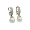 Pendientes de perlas y diamantes