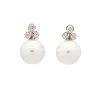 Pendientes de perlas y diamantes