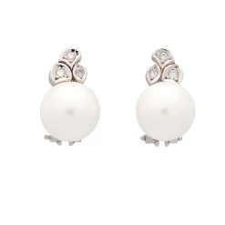 Pendientes de Perlas y diamantes